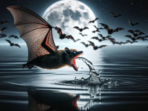 Bats Drinking Water